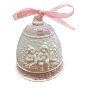 1987 LLADRÓ Campanita Navidad Christmas Bell Children Snow Scene Original Box